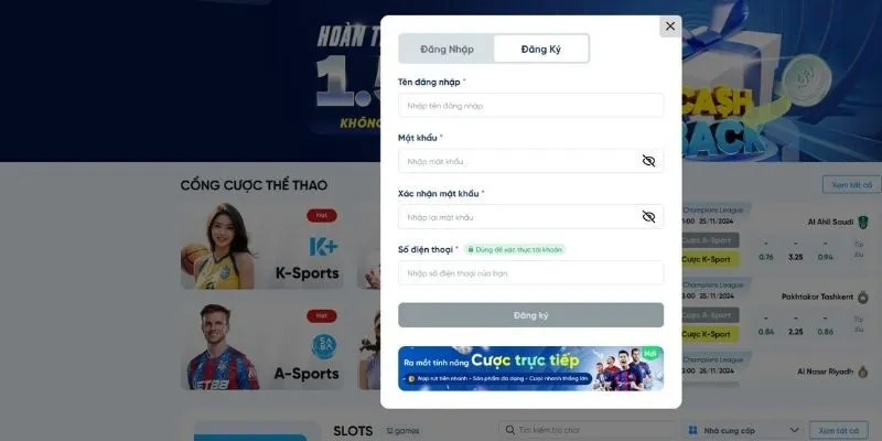 Các bước để tạo tài khoản đăng ký 8LIVE dễ nhất 